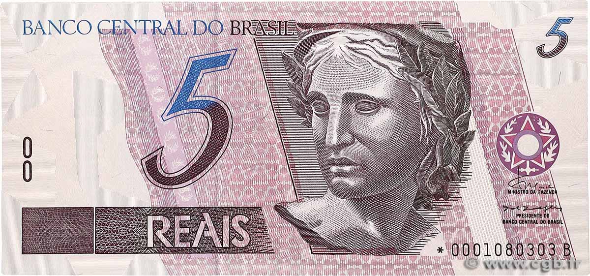 5 Reais Remplacement BRAZIL 1994 P.244ar UNC