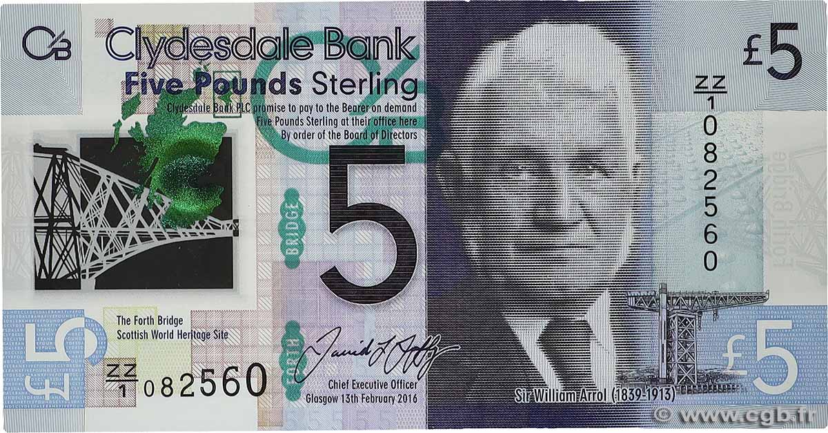 5 Pounds Remplacement ÉCOSSE 2016 P.229Or SPL