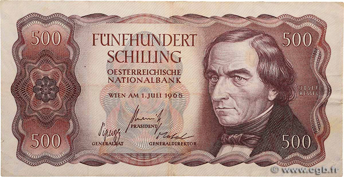 500 Schilling AUTRICHE 1965 P.139a pr.TTB