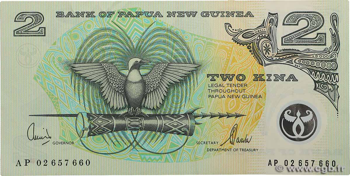 2 Kina PAPOUASIE NOUVELLE GUINÉE 2002 P.16d SUP