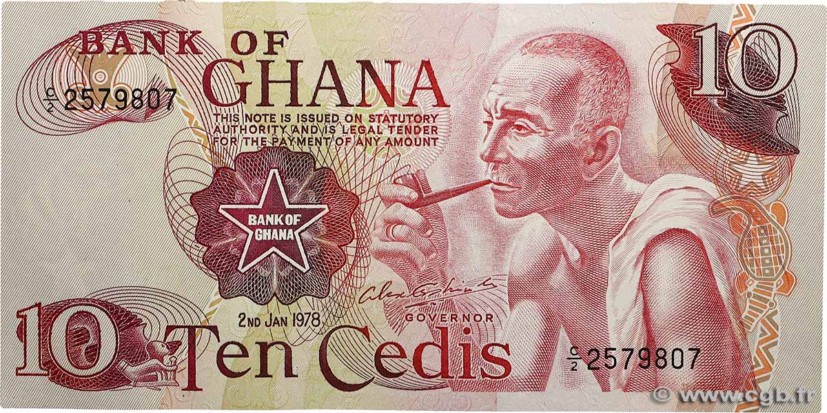 10 Cedis GHANA 1978 P.16f pr.NEUF