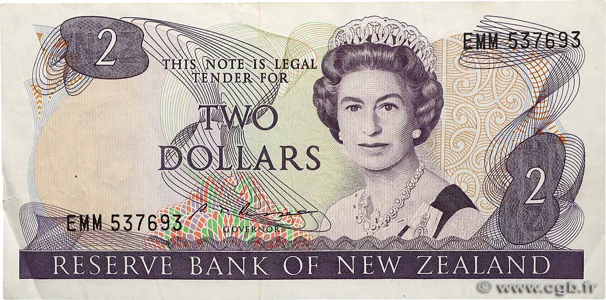 2 Dollars NOUVELLE-ZÉLANDE 1985 P.170b TTB+