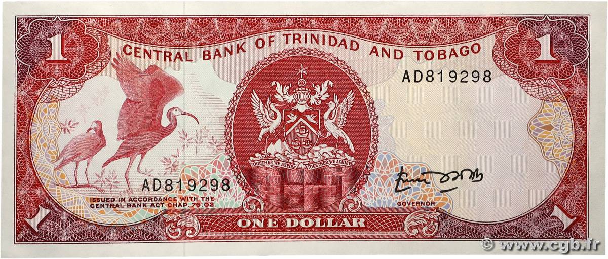 1 Dollar TRINIDAD et TOBAGO 1977 P.30b SPL+