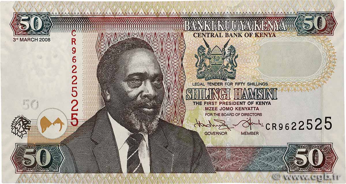 50 Shillings KENYA 2008 P.47c SUP+