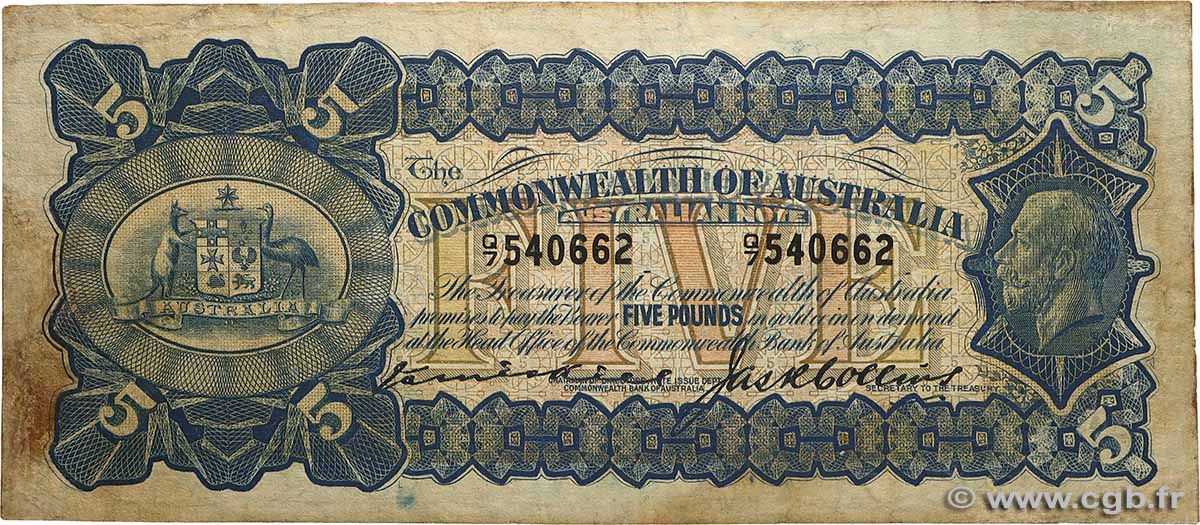 5 Pounds AUSTRALIEN 1924 P.13a S