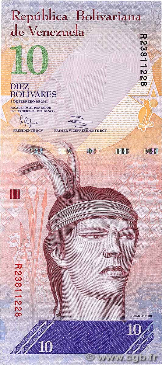 10 Bolivares VENEZUELA 2007 P.090b UNC