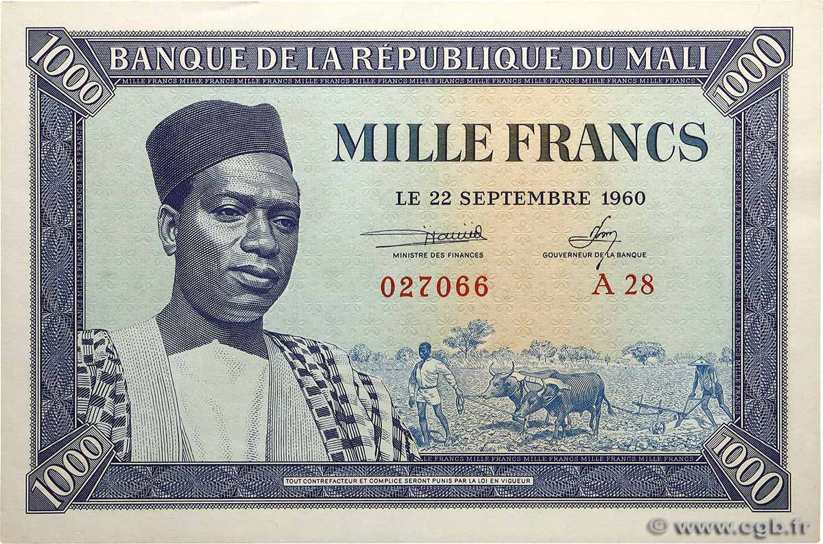 1000 Francs MALI 1960 P.04 fST+