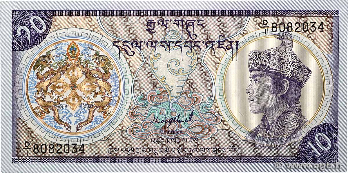 10 Ngultrum BHUTAN 1986 P.15a FDC