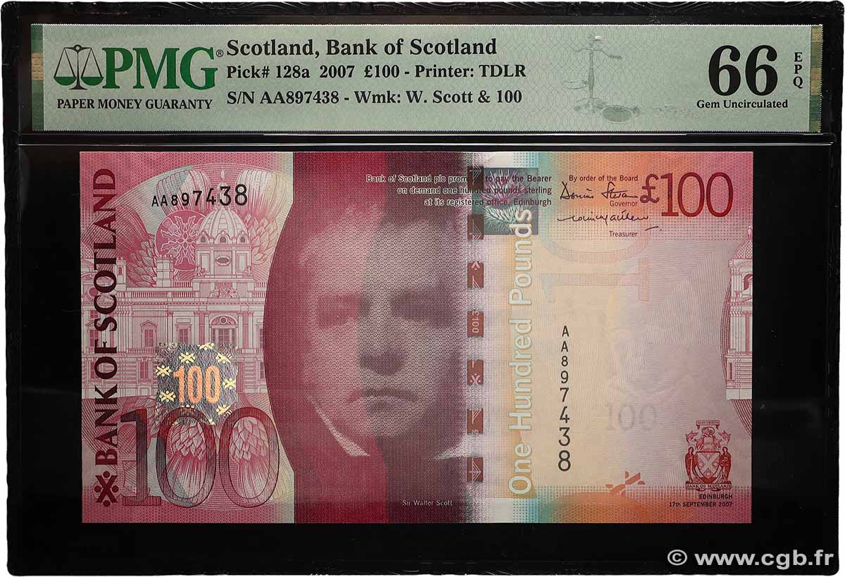 100 Pounds SCOTLAND 2007 P.128a FDC