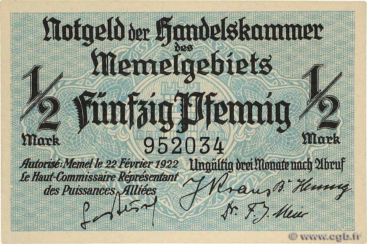 1/2 Mark MEMEL 1922 P.01 NEUF