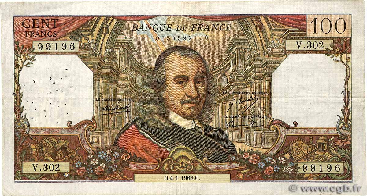 100 Francs CORNEILLE FRANCE 1968 F.65.20 F