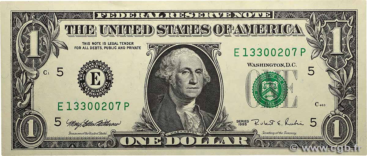 1 Dollar STATI UNITI D AMERICA Richmond 1995 P.496a SPL+