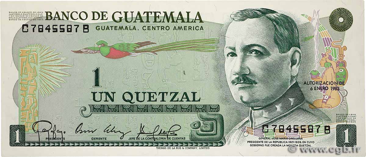 1 Quetzal GUATEMALA 1983 P.059c SPL+