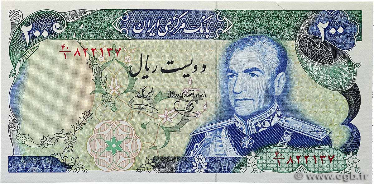 200 Rials IRAN 1974 P.103e pr.NEUF