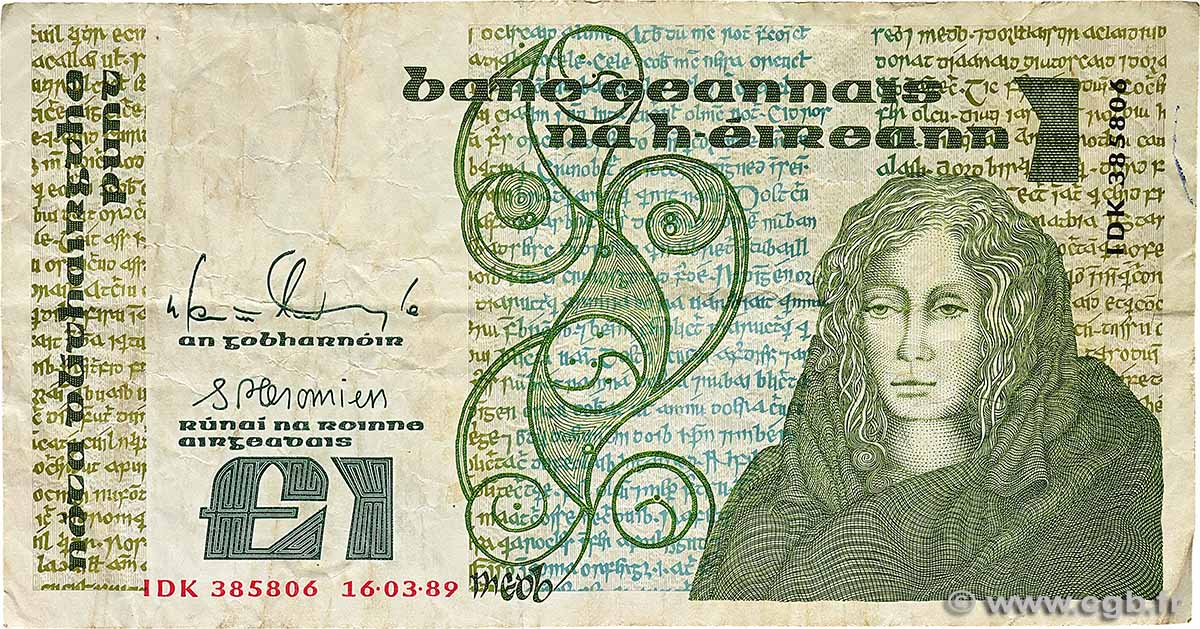 1 Pound IRLANDE 1989 P.070d pr.TB