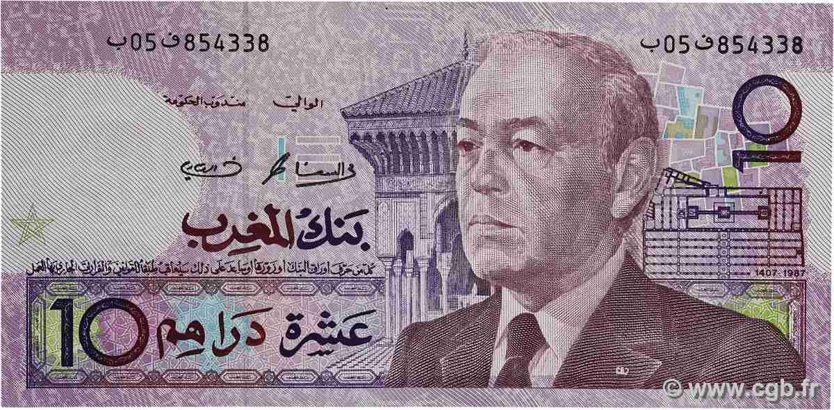 10 Dirhams MAROC 1987 P.63b SUP
