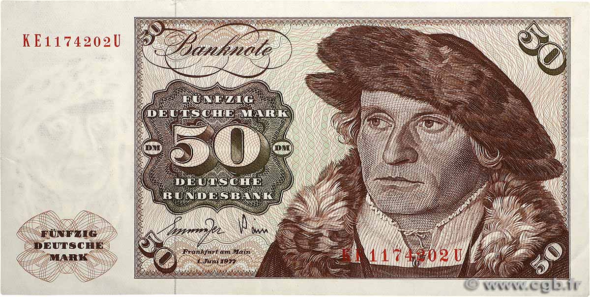 50 Deutsche Mark GERMAN FEDERAL REPUBLIC 1977 P.33b MBC+