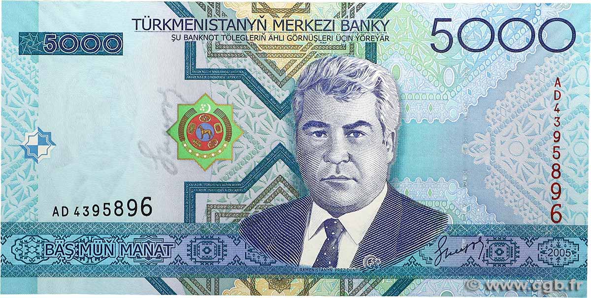 5000 Manat TURKMÉNISTAN 2005 P.21 pr.NEUF