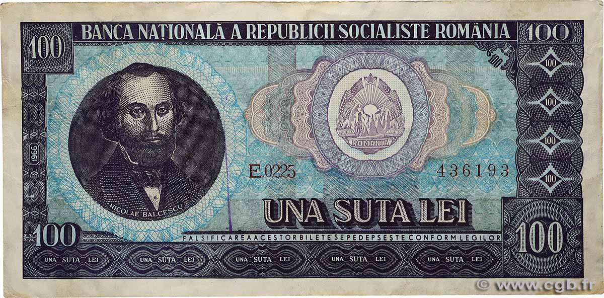 100 Lei ROUMANIE 1966 P.097a TTB