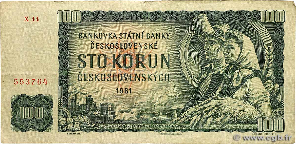 100 Korun CZECHOSLOVAKIA 1961 P.091i VG