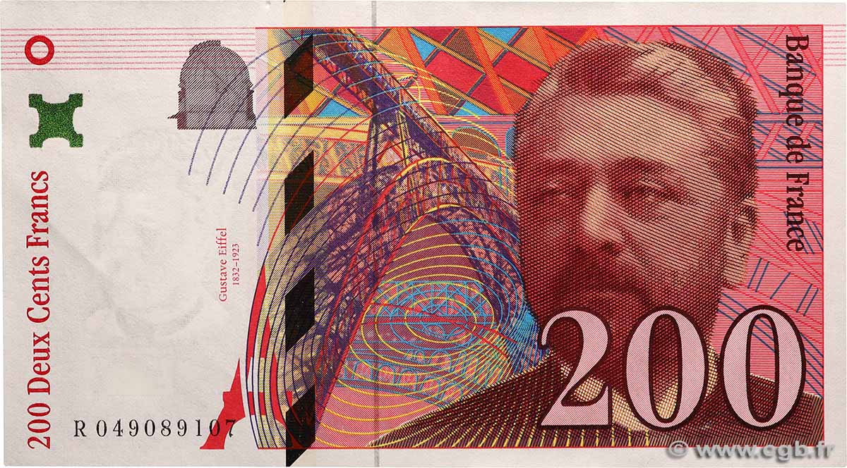 200 Francs EIFFEL FRANKREICH 1996 F.75.03b fST+
