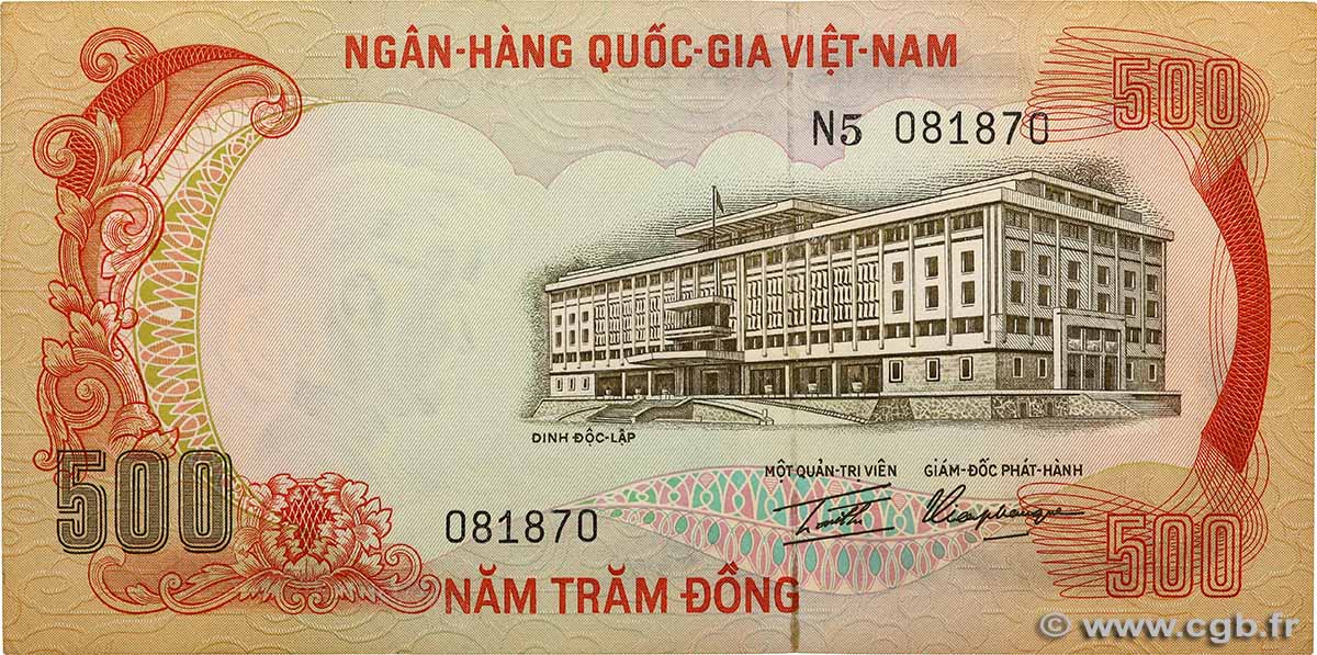 500 Dong VIETNAM DEL SUD 1972 P.33a SPL+