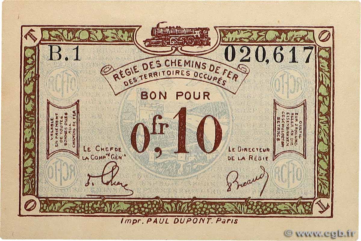 10 Centimes FRANCE Regionalismus und verschiedenen 1923 JP.135.02 fST+