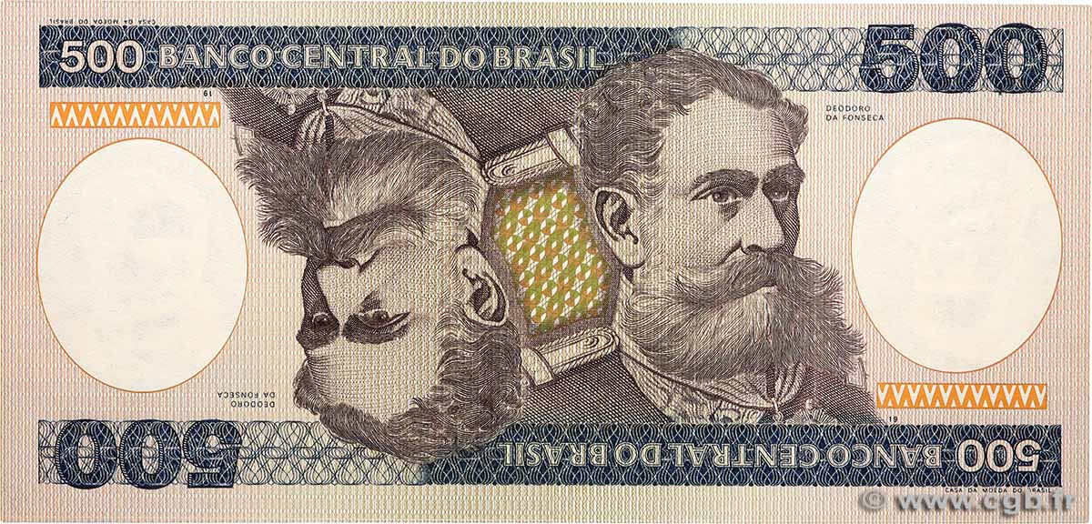 500 Cruzeiros BRASILIEN 1981 P.200b ST