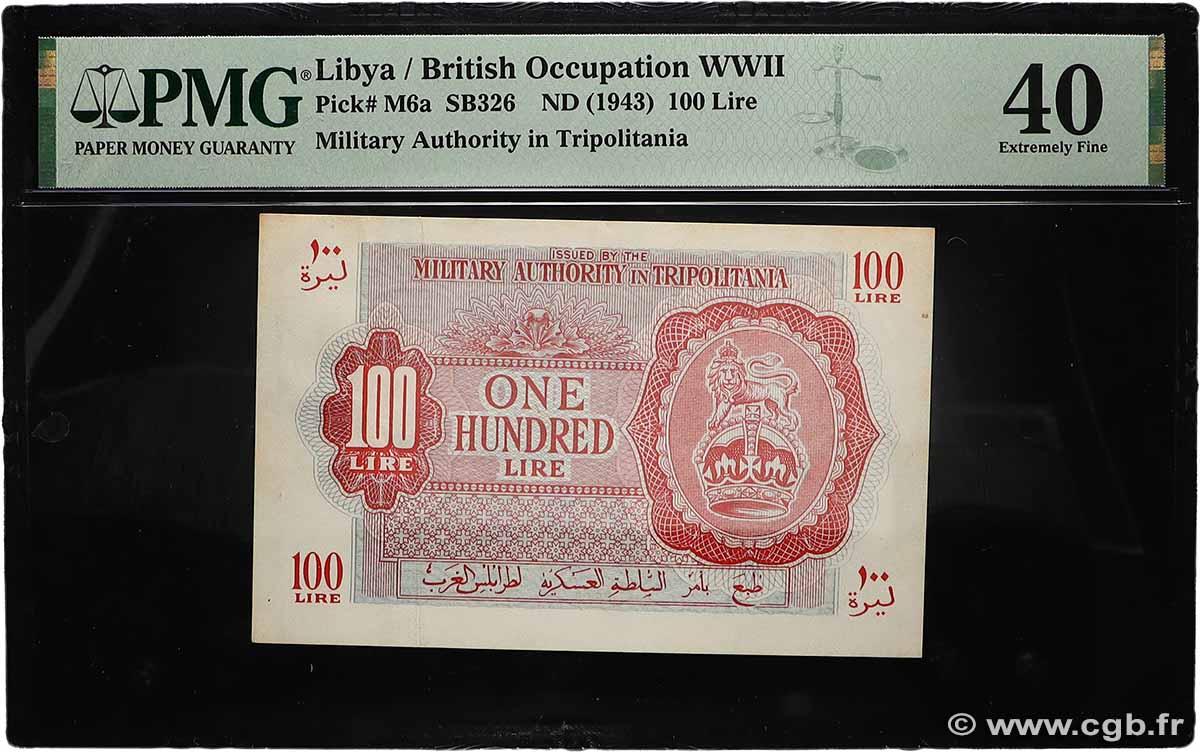 100 Lire LIBYEN 1943 P.M6a fVZ