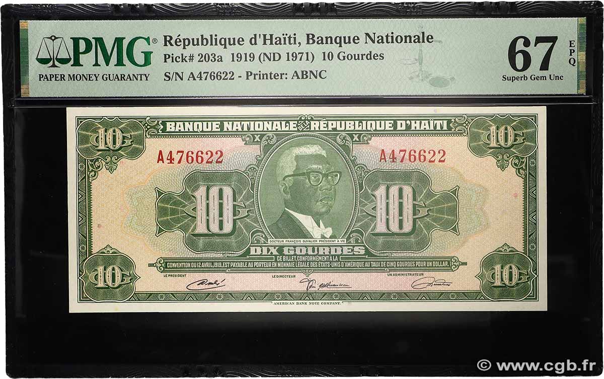 10 Gourdes HAÏTI 1967 P.203a FDC