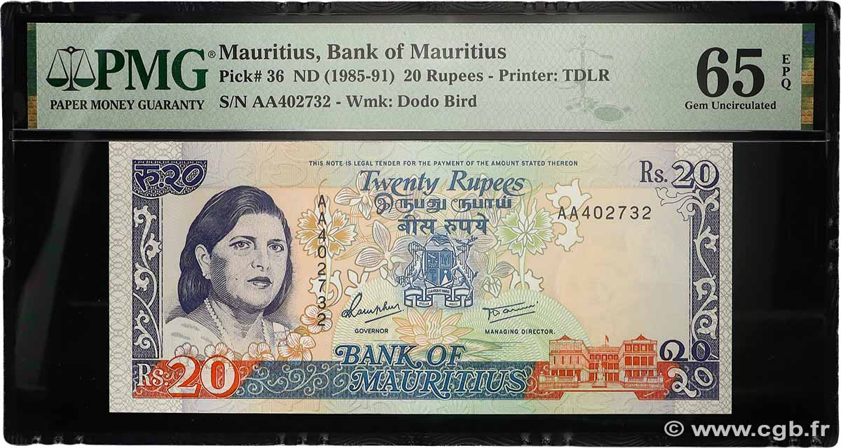 20 Rupees MAURITIUS 1985 P.36 ST