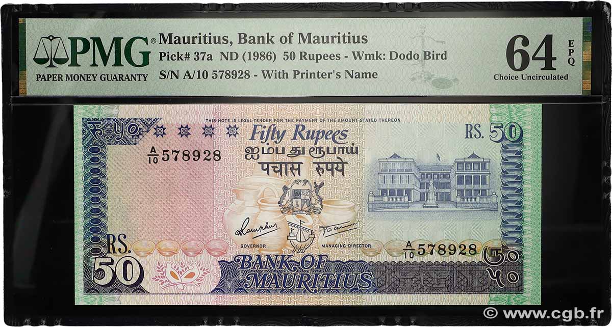 50 Rupees MAURITIUS 1986 P.37a UNC-