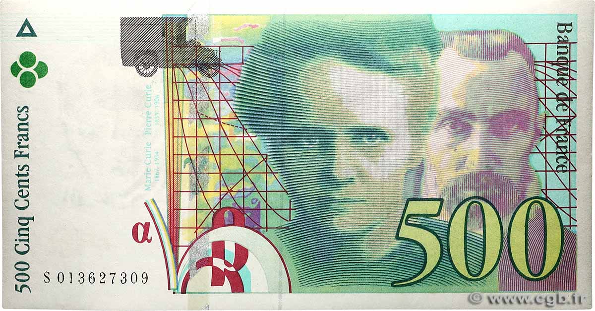 500 Francs PIERRE ET MARIE CURIE Faux FRANCE 1995 F.76.02x SUP+