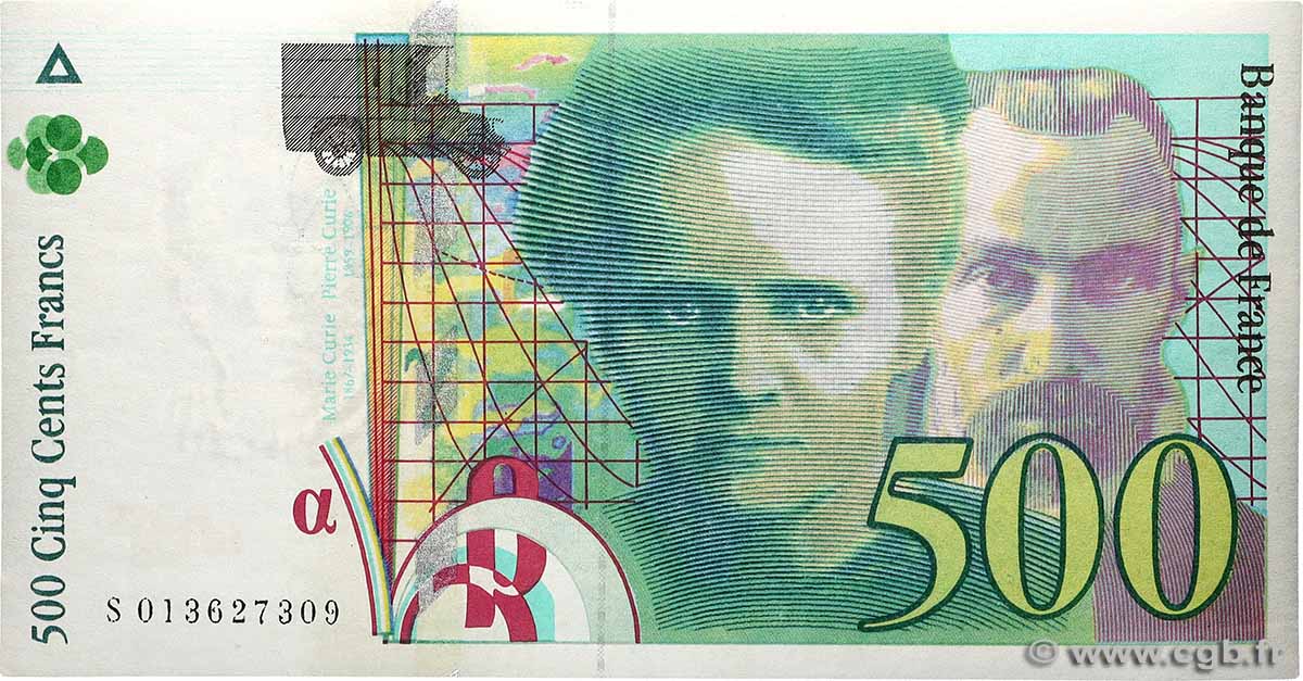 500 Francs PIERRE ET MARIE CURIE Faux FRANKREICH 1995 F.76.02x VZ+