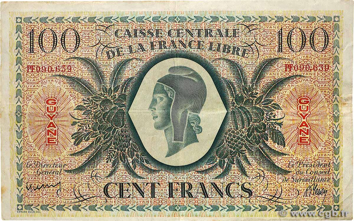 100 Francs FRENCH GUIANA 1941 P.16a SS