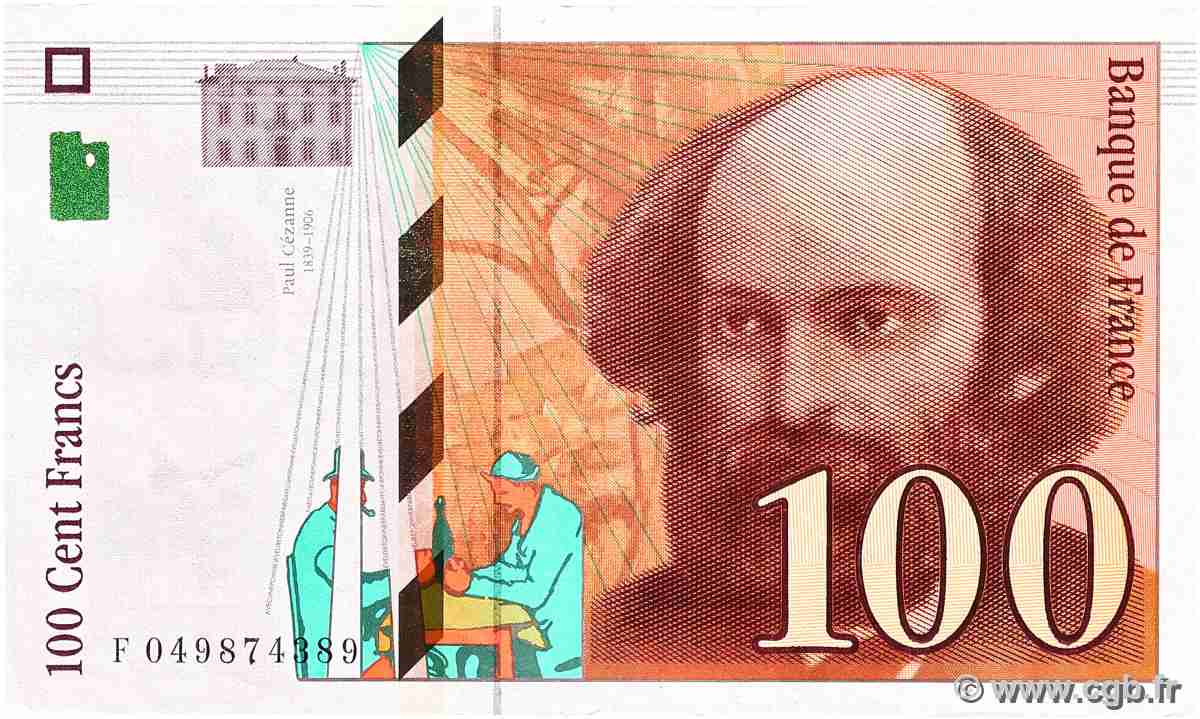 100 Francs CÉZANNE FRANKREICH 1998 F.74.02 fVZ