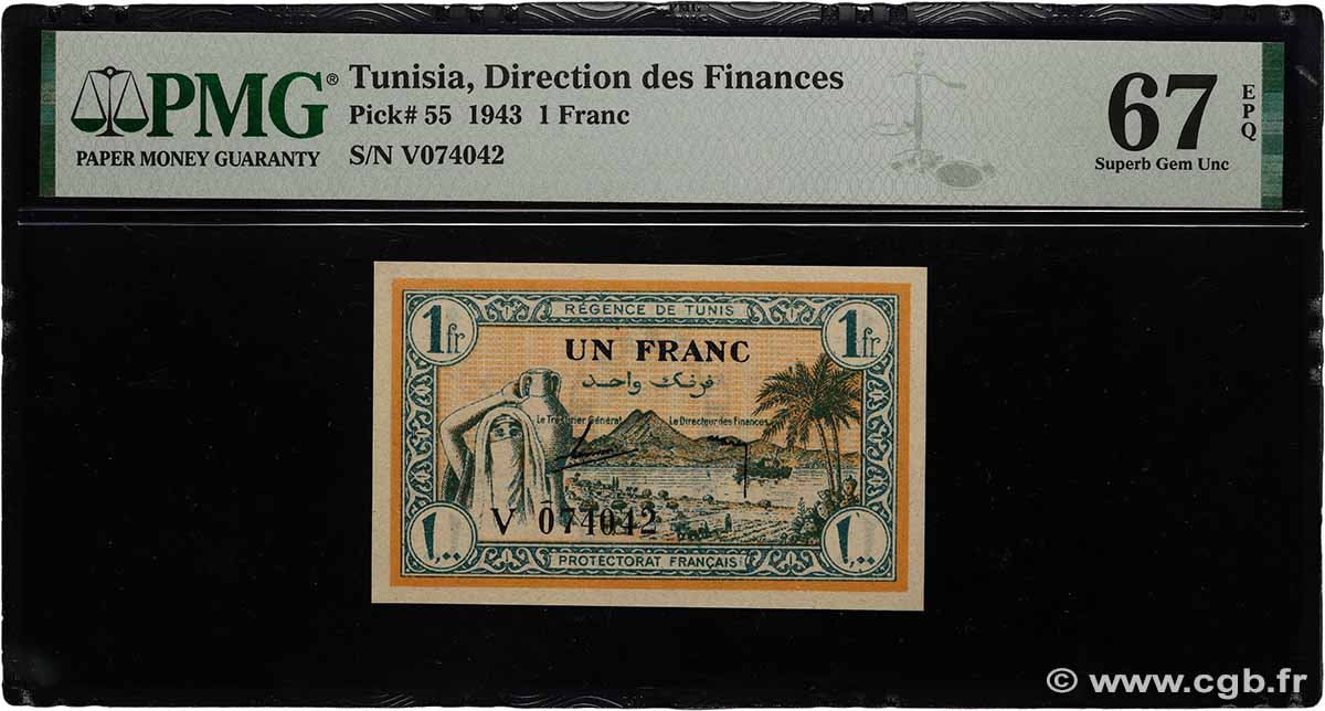 1 Franc TUNISIE 1943 P.55 NEUF
