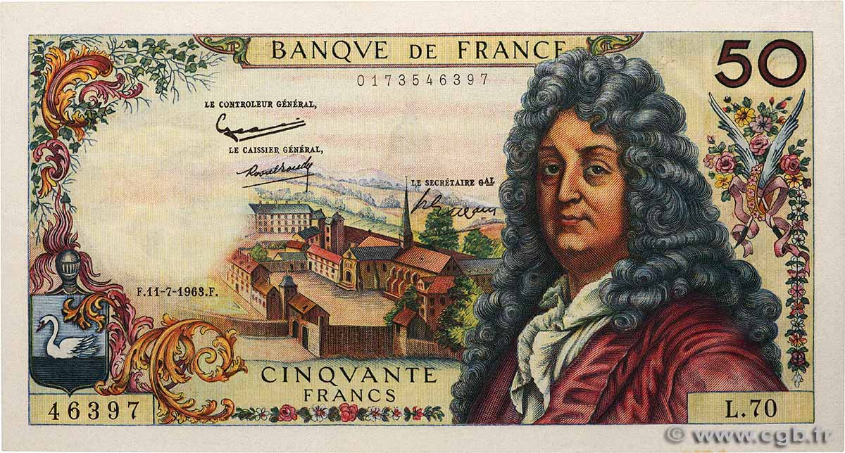 50 Francs RACINE FRANKREICH 1963 F.64.06 fST