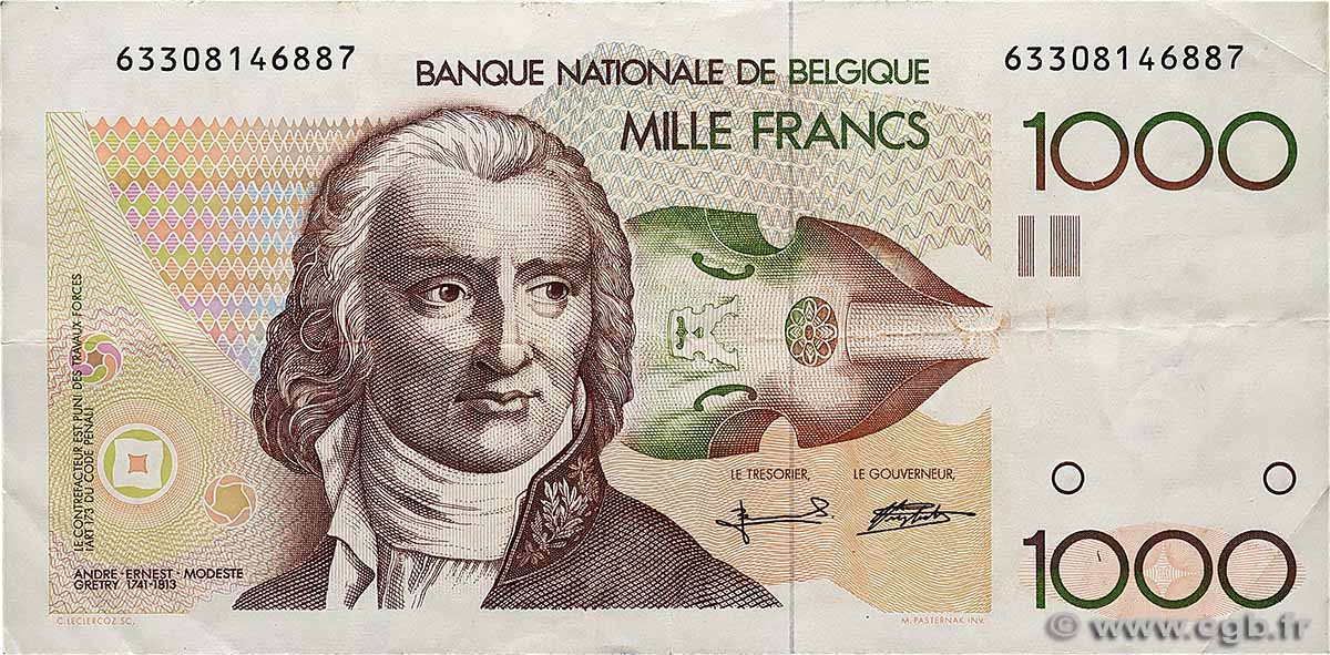 1000 Francs BELGIQUE 1980 P.144a TTB