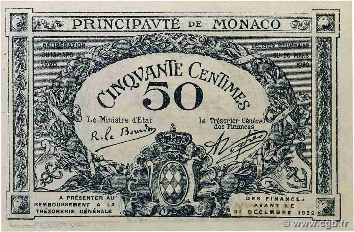 50 Centimes MONACO 1920 P.03a SPL