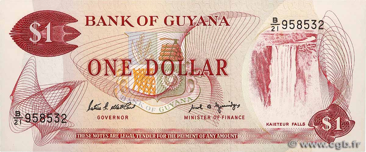 1 Dollar GUYANA 1989 P.21f ST