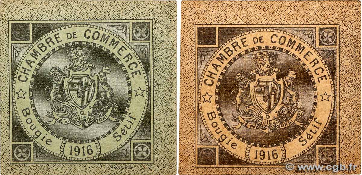5 et 10 Centimes Lot ALGERIEN Bougie, Sétif 1916 JP.139.09 et JP.139.10 fST