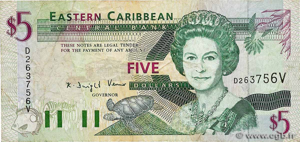 5 Dollars EAST CARIBBEAN STATES 1994 P.31v S