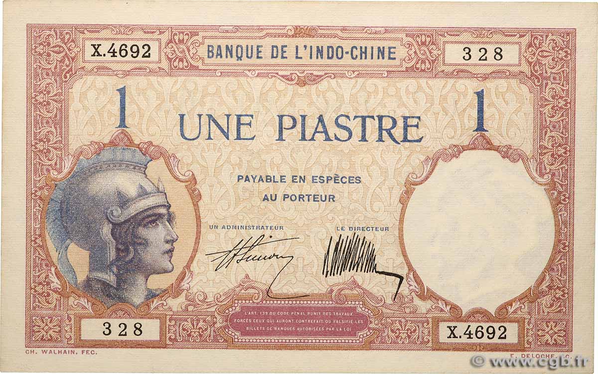 1 Piastre FRANZÖSISCHE-INDOCHINA 1927 P.048b fST