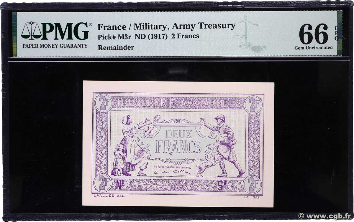 2 Francs TRÉSORERIE AUX ARMÉES FRANCE 1919 VF.05.00Ec UNC