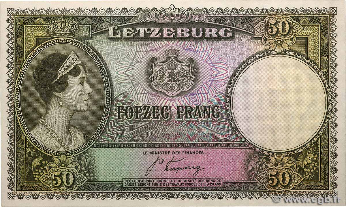 50 Frang LUXEMBURG 1944 P.46 fST+