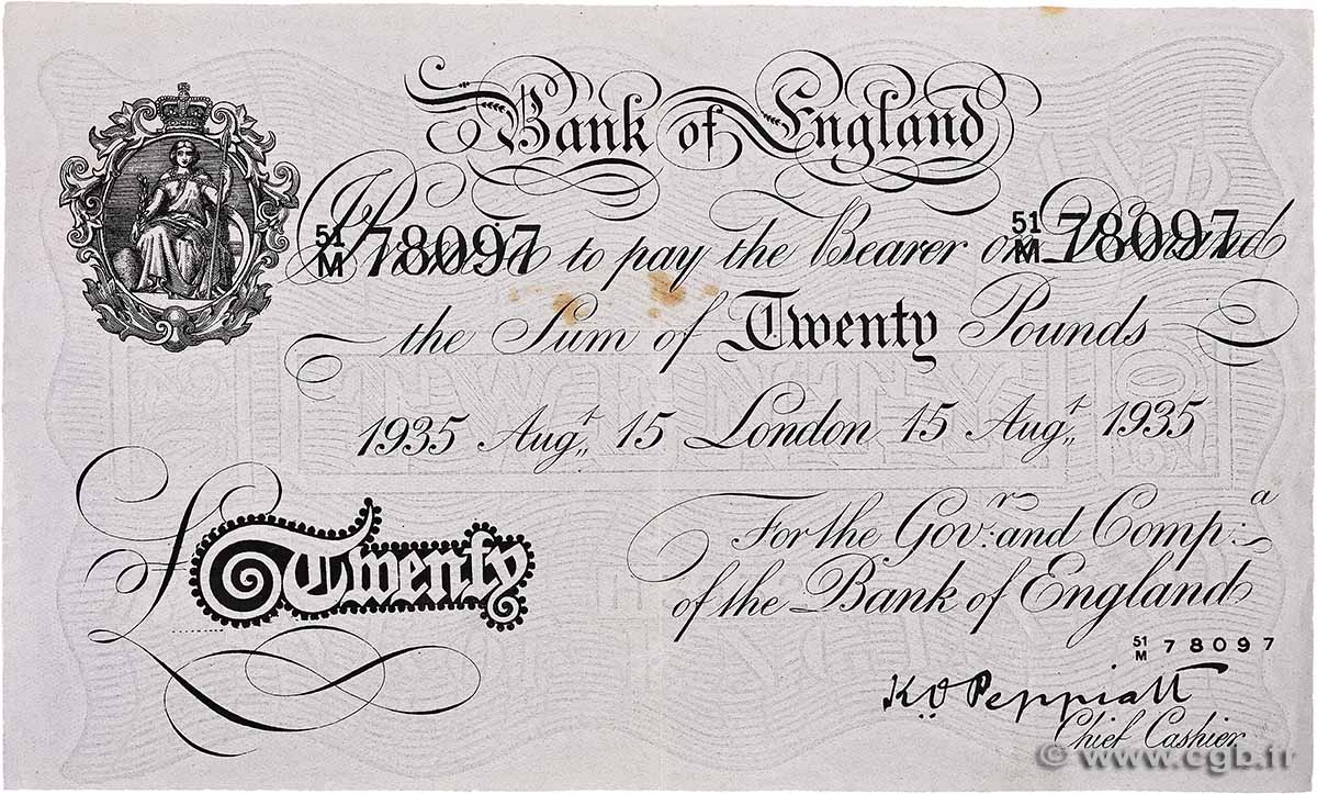 20 Pounds Faux ENGLAND 1935 P.337a VF+