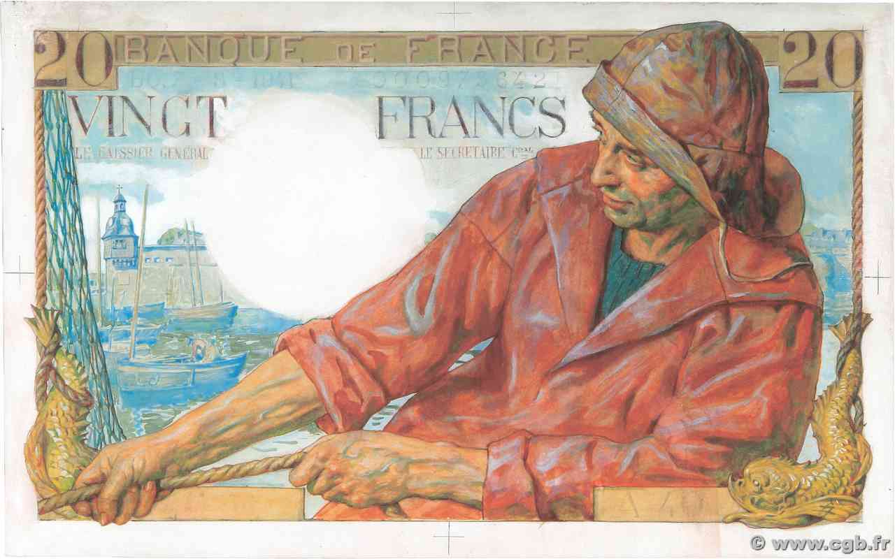 20 Francs PÊCHEUR Photo FRANCIA 1942 F.13.00 AU
