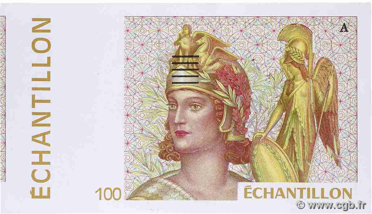 100 Francs CEZANNE, type Athéna Échantillon FRANCE 1994 Ec UNC