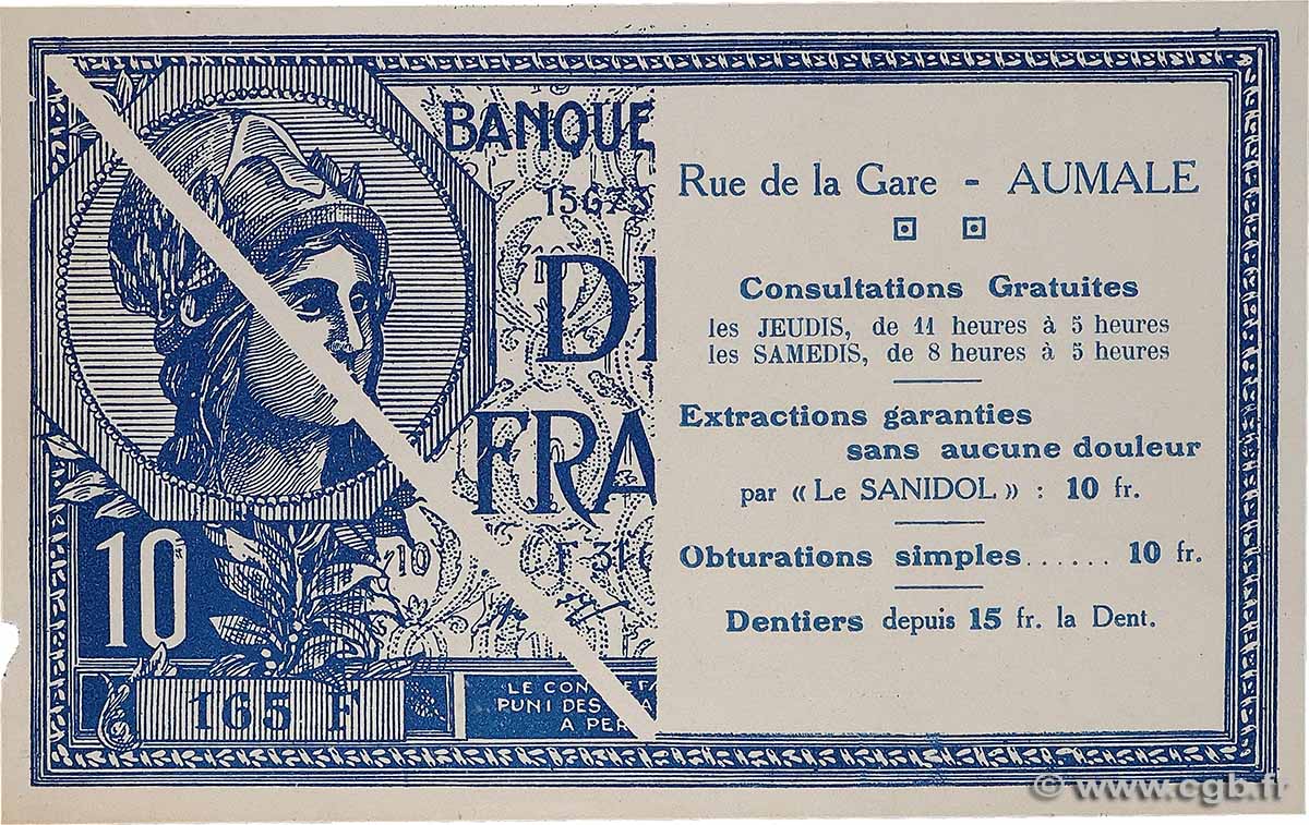 10 Francs MINERVE Publicitaire FRANCE regionalism and miscellaneous 1930 F.06.00pub AU